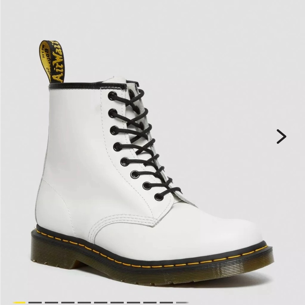 Dr. Martens White Leather Women’s Boots